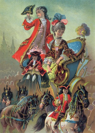 In the Chariot, kuvitus teoksesta Pähkinänsärkijä, E.T.A Hoffman (1776-1822) 1883 tekijältä Carl Offterdinger