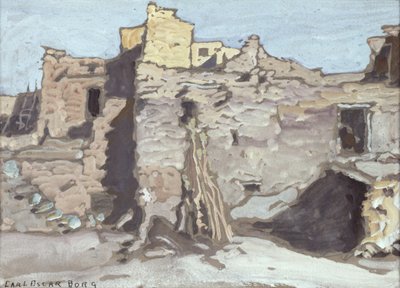 Walpi (tempera paperilla) tekijältä Carl Oscar Borg