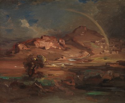 Hautausmaa Pronoiassa lähellä Naupliaa, n. 1841-47. tekijältä Carl Rottmann