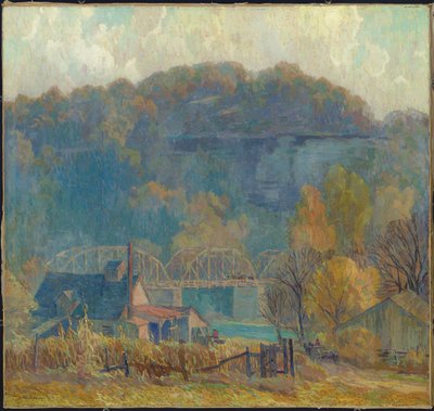 The Cliff at Morning, Ozarks (öljy kankaalle) tekijältä Carl Rudolph Krafft
