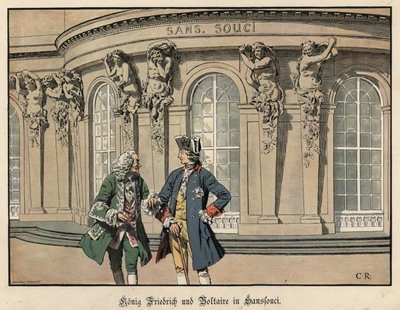 Frederick Suuri ja Voltaire Sanssoucissa tekijältä Carl Röchling