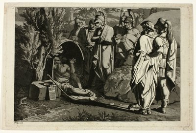 Diogenes kylpyammeessaan Alexanden ja hänen kenraaliensa kanssa tekijältä Carl Russ