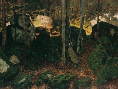 Waldinneres lähellä Saut du Doubsia tekijältä Carl Schuch