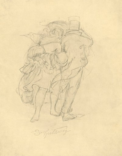 Myrskyssä ja sateessa, 1800-luvun puolivälissä, vuonna 1924. tekijältä Carl Spitzweg