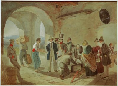 Beim Zoll tekijältä Carl Spitzweg