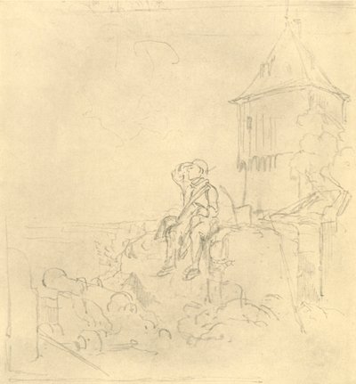 Berdächtiger Rauch, 1800-luvun puoliväli, loppu, n. 1924. tekijältä Carl Spitzweg