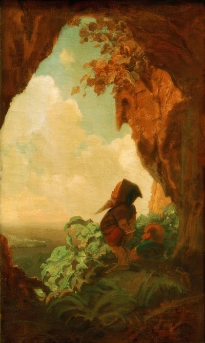 Kaivostyöläiset tai ensimmäinen rautatie tekijältä Carl Spitzweg