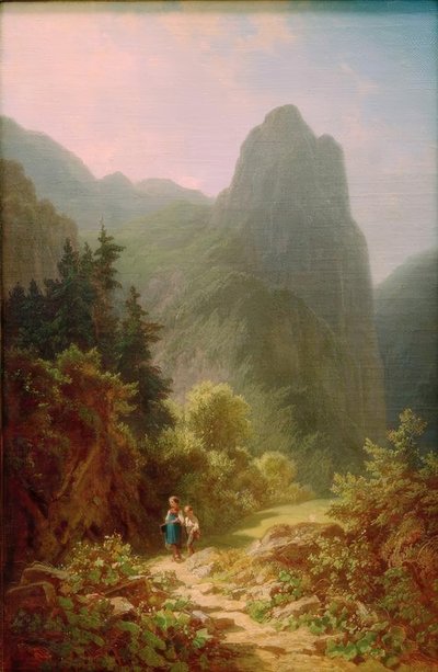 Bergschüler am Ammergauer Kofel tekijältä Carl Spitzweg