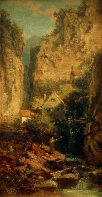 Der Forellenangler tekijältä Carl Spitzweg