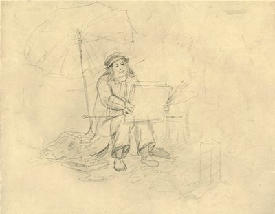 Der Landschaftsmaler II, 1800-luvun puoliväli, loppu, n. 1924. tekijältä Carl Spitzweg