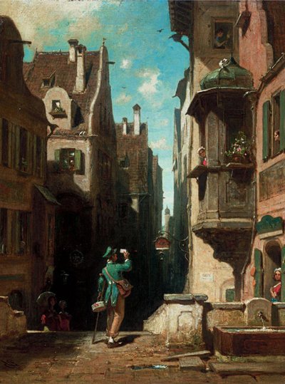 Der Postbote tekijältä Carl Spitzweg