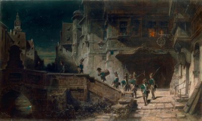 Die Scharwache tekijältä Carl Spitzweg