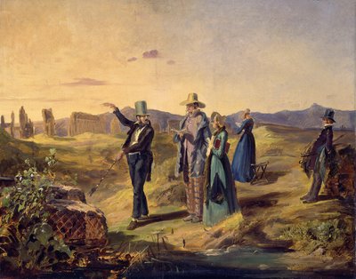 Englantilaisia Campagnassa tekijältä Carl Spitzweg