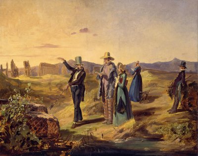 Englantilaiset Campagnassa, noin 1835. tekijältä Carl Spitzweg