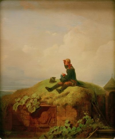 Es war einmal (Der strickende Wachposten) tekijältä Carl Spitzweg