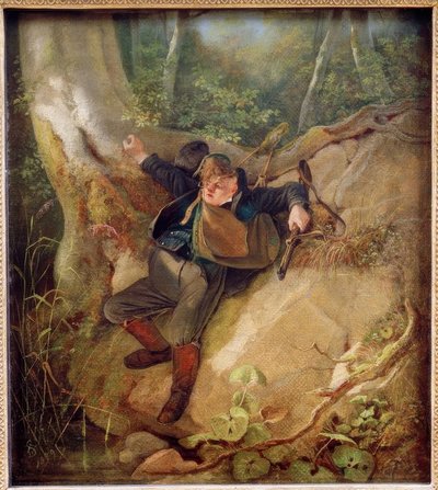Metsästysonnettomuus tekijältä Carl Spitzweg