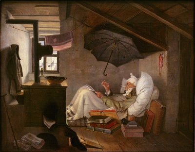 Köyhä runoilija tekijältä Carl Spitzweg