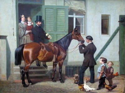 Taiteilijan ratsastus tekijältä Carl Steffeck