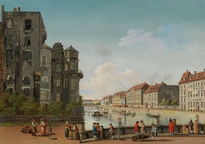 Berliinin kaupungin palatsi Spree-joen varrella, 1768. tekijältä Carl Traugott Fechhelm