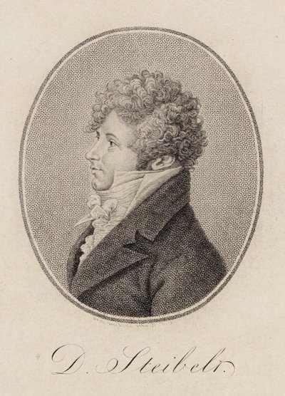 Pianisti ja säveltäjä Daniel Steibeltin muotokuva 1765-1823, 1809. tekijältä Carl Traugott Riedel