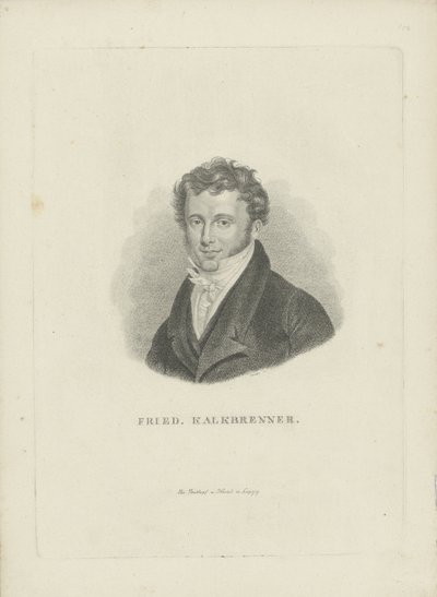 Säveltäjä Friedrich Kalkbrennerin muotokuva 1785-1849, noin 1821. tekijältä Carl Traugott Riedel