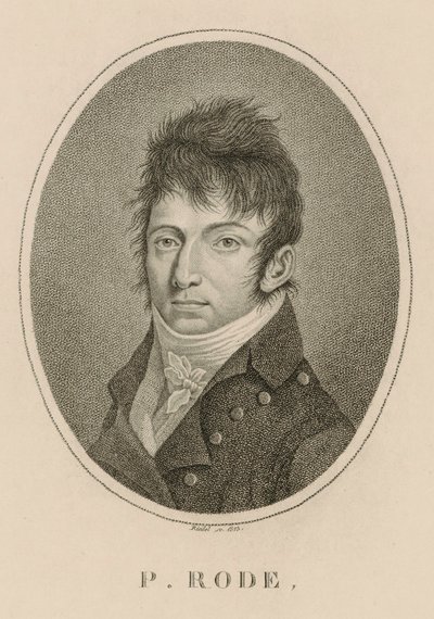 Muotokuva säveltäjä Pierre Jacques Joseph Rodesta 1774-1830, 1813. tekijältä Carl Traugott Riedel