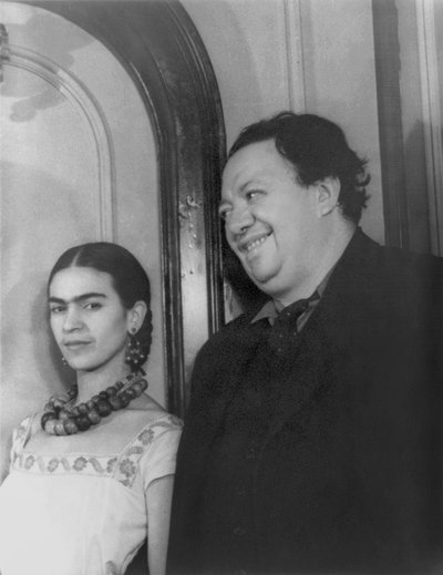 Frida Kahlo ja Diego Rivera vierailulla New Yorkissa. tekijältä Carl Van Vechten