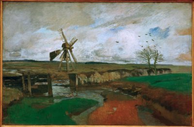 Landschaft mit Windmühle tekijältä Carl Vinnen