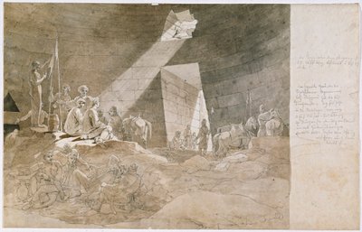 Vapautaistelijat ns. Agamemnonin aarrekammiossa lähellä Mykeniä tekijältä Carl Wilhelm Freiherr von Heideck
