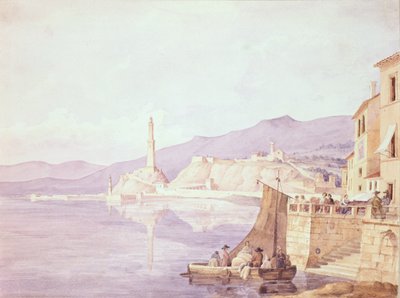 Genovan satama, 1835 tekijältä Carl Wilhelm Goetzloff
