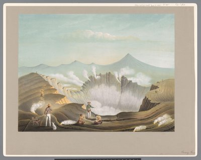 Tulivuori Guntur Länsi-Jaavalla tekijältä Carl Wilhelm Mieling (possibly)