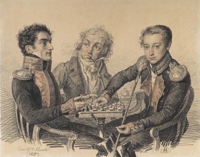 Kreivi Zakhar Semjonovitš Herheulidze 1797-1856, paroni Aleksei Ivanovitš Tšerkasov 1799-1855. tekijältä Carl von Hampeln