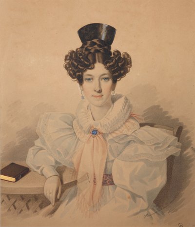 Muotokuva Anna Platonovna Plautinasta 1808-1886, 1830-luku. tekijältä Carl von Hampeln