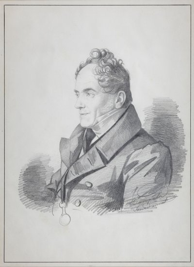Muotokuva kreivi Viktor Pavlovich Kochubeysta 1768-1834, Venäjän keisarillinen liittokansleri, n. 1832 tekijältä Carl von Hampeln