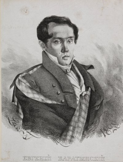 Runoilija Jevgeni Abramovitš Baratynskyn muotokuva 1800-1844, 1828. tekijältä Carl von Hampeln
