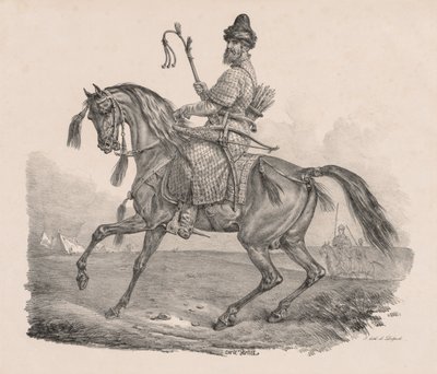 Cossack Cavalier, n. 1820. tekijältä Carle Vernet
