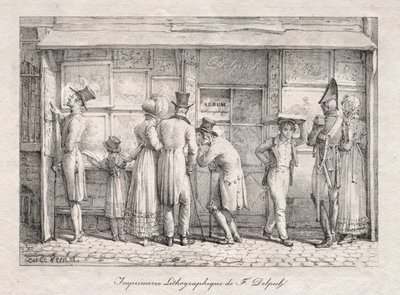 Delpech Lithographic Print Shop, n. 1818. tekijältä Carle Vernet
