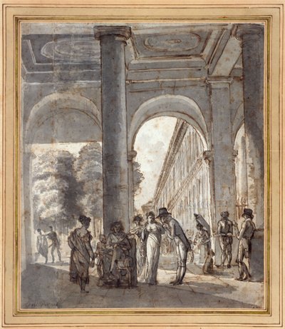 Kuninkaanlinna vuonna 1810 (muste paperille) tekijältä Carle Vernet