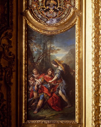 Armada ketjuttaa Ronaldoa, kirjoittanut Carle van Lo (1705-1765), Kuninkaallinen palatsi (Palazzo Riley), Torino, Italia tekijältä Carle van Loo