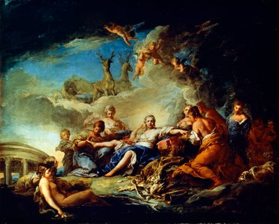 Dianas Rest on the Hunt, 1600-luku. tekijältä Carle van Loo