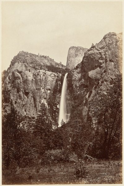 Bridal Veil Fall Kalifornian valokuva-albumista tekijältä Carleton E. Watkins