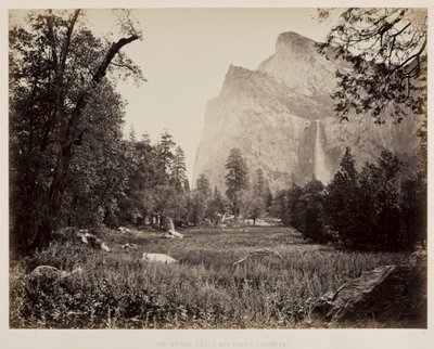 Bridal Veil, Yosemite, c. 1865-1866. tekijältä Carleton E. Watkins