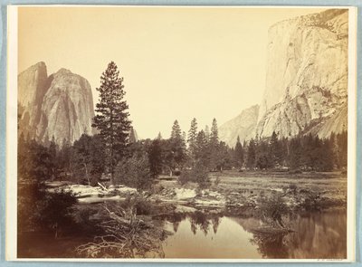 Down the Valley, El Capitan ja Cathedral Rocks tekijältä Carleton E. Watkins