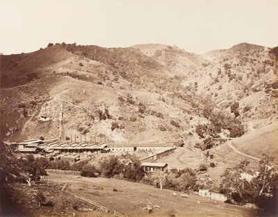 The Works and the Mine, New Almaden, Santa Clara, Kalifornia tekijältä Carleton E. Watkins