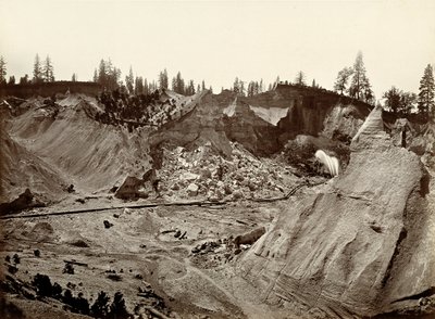 Union Diggings, Columbia Hill, Nevadan piirikunta tekijältä Carleton E. Watkins