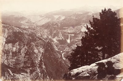 Kevät ja Nevada Falls Glacier Pointista tekijältä Carleton E. Watkins