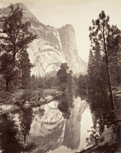 Washington Tower, Yosemite, n. 1872, painettu n. 1876. tekijältä Carleton E. Watkins.