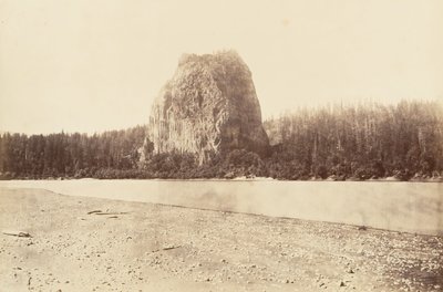 Castle Rock, Oregon, 1867, painettu n. 1876. tekijältä Carleton Emmons Watkins