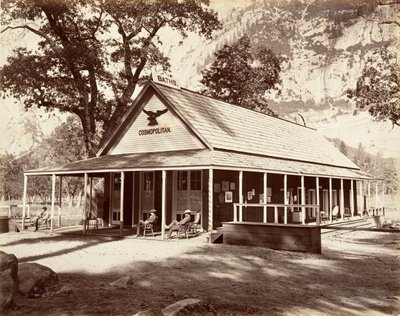 Cosmopolitan Saloon, n. 1872, painettu n. 1876. tekijältä Carleton Emmons Watkins