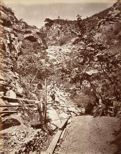 Hot Sulphur Springs, Santa Barbara, 1876, painettu n. 1876. tekijältä Carleton Emmons Watkins